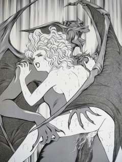 Chikae Ide | Blood-stained holy water - Double page (splash) - Size: 25,5 x 36,5 cm (2x) - (1992) | Catawiki