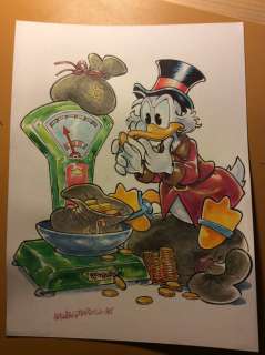 Alessandro Gottardo | Donald Duck - â€œIl peso del successoâ€ - Page volante - Exemplaire unique - (2020/2020) | Catawiki