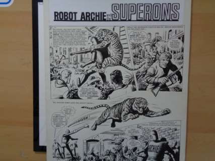 Kearon, Ted | Kearon, Ted - Original page - Robot Archie and the Superons - (1968) | Catawiki