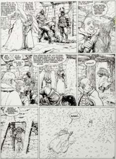 Rosinski | Â«ThorgalÂ» Encre de Chine noire pour la planche 32 de l’album Â«Le | Tessier Sarrou