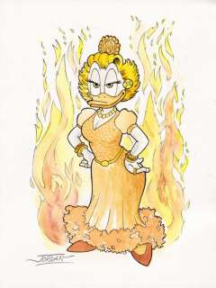 Julian Jordan | Julian Jordan - Ducktales - Glittering Goldie - Watercolour Sketch - Size: 32 x 24 cm. | Catawiki