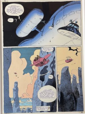 Jean Giraud (Moebius) | "Bormochian Landscape", 2025 | Philippe Labaune Gallery