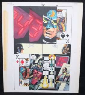 Christian Alamy, John Kalisz, Stephen Sadowski - Jsa #28 P.20 Color Guide Art - Mister Terrific And Doctor Mid-Nite Play Chess - 2001