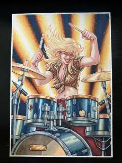 De J.Giner | Dibujo Original de J. Giner, «Rock Hard 1977». Personaje | Yojimbo Cómics