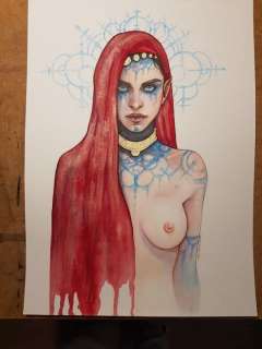 Cristiana Leone | Cristiana Leone illustrazione originale "North Witch" (2022) | Catawiki