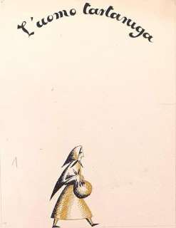 Bruno Angoletta | Angoletta - Illustrazione originale + vol. "Dalla A alla Ang" - Page volante | Catawiki