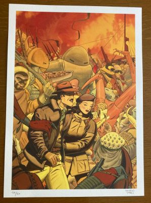 Daniel Torres | Lámina numerada y firmada a mano por Daniel Torres. Portada El Bosque Oscuro, Roco Vargas | Yojimbo Cómics