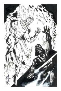 Darth Vader and Magneto Sketch by Ron Williams | mycomicshop.com