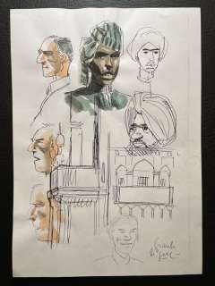 Le Gall, Frank | Le Gall, Frank - Dessin original - Théodore Poussin | Catawiki