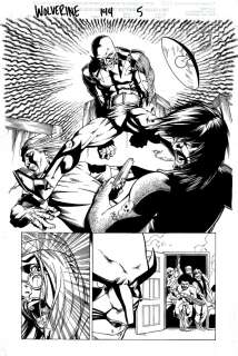 Mike Miller, Vince Russell - Wolverine #144 P 5 Splash (Huge Wolverine!) 1999