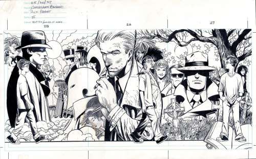 Chris Bachalo - vertigo trading card tryptich