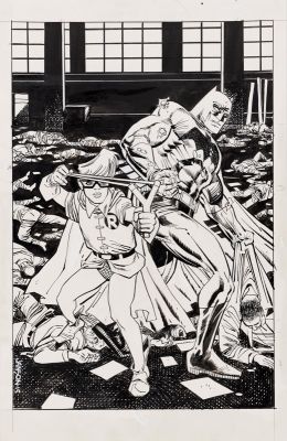 Klaus Janson | Dark Knight III Master Race #1 - Variant Cover, DC Comics Penciler: Klaus Janson - Inker: Klaus Janson, 2015 | Philippe Labaune Gallery