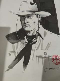 Alessandro Bocci | Tex - A. Bocci - illustrazione originale - Page volante - Exemplaire unique | Catawiki