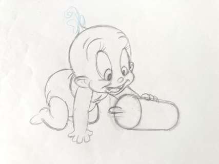Walt Disney/Amblin | Roger Rabbit - Baby Herman Animation Drawing (Walt Disney/Amblin, 1989) - Exemplaire unique | Catawiki