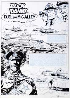 Arroyo - Buck Danny, planche n°1 Ã  l‘encre de Chine e…