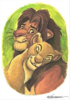 Joan Vizcarra | The Lion King: Simba and Nala Mufasa and Pumbaa - Original Painting - Joan Vizcarra - Original Artwork - Acrylic Art | Catawiki