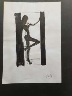 Goffaux, Gérard | Gérard Goffaux - Dessin original - Nue - Format: 21 x 29 cm. | Catawiki