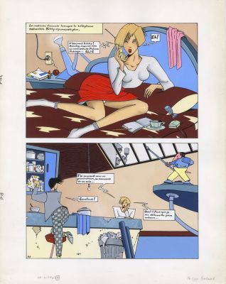 Philippe Bertrand | Oh ! Kitty – planche originale 1 | Galerie Barbier