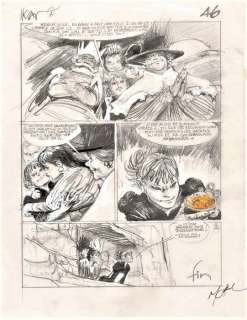 Follet, René | Follet, René - Planche préparatoire originale (p.46) pour Â« Ikar - La machine Ã  arrêter la guerre Â» | Catawiki