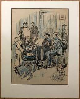 Jordaan , Leendert Juriaan (Leen) | Leen Jordaan (1885 -1980) - Originele spotprent - " Marokkaansche strij(d)-kwartet " - (1910/1920) | Catawiki