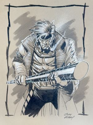 Gambit Full Figure Sketch by Andy Kubert