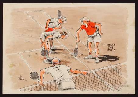 Tennis Cartoon by Will Eisner | mycomicshop.com