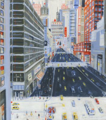 Dominique Corbasson | New York - Acrylique sur carton | Huberty Breyne Gallery