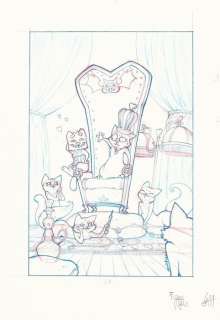 Mengozzi & Marcora | Mengozzi & Marcora - splash page originale per "Kill the Granny vol 2: Anche i Gatti vanno all’Inferno" - (2011) | Catawiki