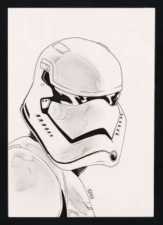 Stormtrooper Head Sketch by Idan Knafo Kerbis | mycomicshop.com