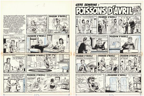 Marcel Gotlib | Les Dingodossiers, Tome 1, 1967 - Poissons d’avril | Huberty Breyne Gallery