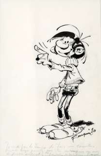 Franquin | Gaston, illustration Ã  l’encre de Chine sur p… | Millon
