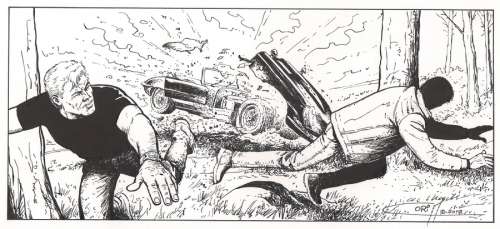 Coria | Bob Morane, illustration Ã  l’encre de Chine r… | Millon