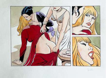 Leone Frollo | L. Frollo - illustrazione originale - cm 32x23,5 - Page volante - Exemplaire unique | Catawiki