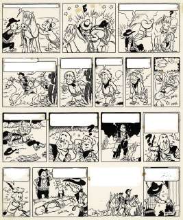 Tibet | Chick Bill contre “L’invisible”, planche originale à l’encre de chine pour cet album paru en 1954 au Lombard. | Septimus