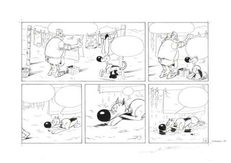 Janvier, Michel | Original page (gag)  - Rantanplan | Catawiki