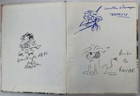 Reiser / Tabary / Mic Delinx / Divers Auteurs | Journal Record - Recueil N4 + 3x dédicace de Reiser + Tabary + Mic Delinx - Cartonné - EO - (1963) | Catawiki