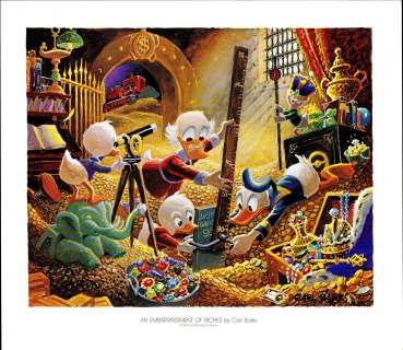 Barks - "AN EMBARRASSMENT OF RICHES", Lithograph, Another Rainbow (1986) NO RESERVE! | Russ Cochran