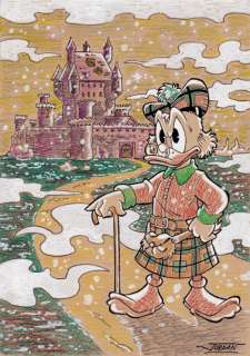 Julian Jordan | Uncle Scrooge - Scottish Winter - Signed Sketch Art by Julian Jordan - 29 x 20,5 cm | Catawiki