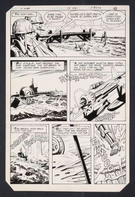 Fred Carillo | Original Art from Weird War Tales #118 (1982) Page 18 Pencils and Inks by Fred Carrillo | mycomicshop.com (Buy It Now)