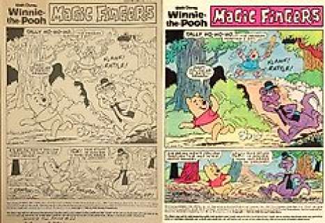 Pete Alvarado, Vic Lockman - Winnie the Pooh W WTP 33-01 - Magic Fingers - Original Inked Front Page by Pete Alvarado - 29,7 x 42 cm (1984)