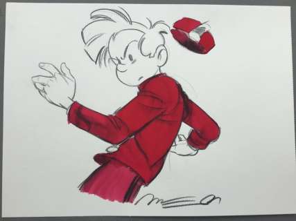 Munuera, José-Luis | Munuera, José-Luis - Dessin original couleur - Spirou et Fantasio - Spirou | Catawiki
