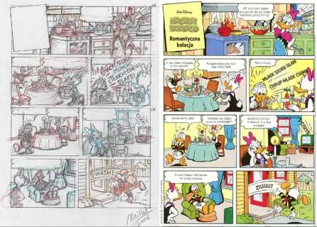 José Maria Millet Lopez, Gorm Transgaard | Donald Duck D/D 2003-040 - "The Date" - Signed Original One-Pager Sketches by Millet (2006) (2006) | Catawiki