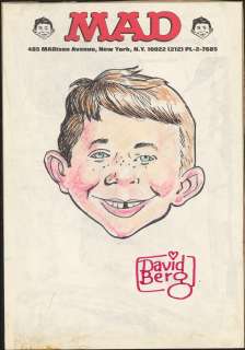 Berg - Alfred E. Neuman, Original Drawing on MAD Stationary (undated) | Russ Cochran