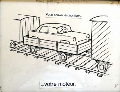 Chaval  (Le Louarn, Yvan) (1915-1968) | CHAVAL Dessin de Presse pour illustrer une publicité… | Estim Nation