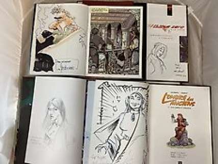 Naïts / Vignaux / Chabane / Bordes - Lotus de jade / L‘Ombre des anciens / Ligue Zéro / Le Nain Jaune - 4 Albums + 4x dédicace - 4x C - EO - (1985/2004)