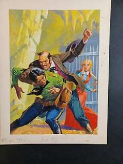 Severino Baraldi | Capitan Miki n. 2 - Severino Baraldi - originale di copertina "Ai ferri corti" - Page volante - Exemplaire unique - (1979) | Catawiki