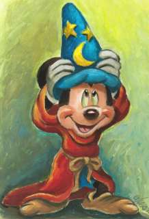 Joan Vizcarra | Mickey Sorcerer - Fantasia - Original Painting - Joan Vizcarra Signed - Original Artwork - Acrylic Art | Catawiki