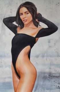 Walter Berg | Walter Berg - Original watercolor drawing - Sexy pin-up - Size: 42 x 58 cm - Exemplaire unique (2022) | Catawiki