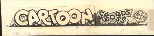 Carlson- Cartoon Cross Words Title- Original art with 2 positives | Russ Cochran