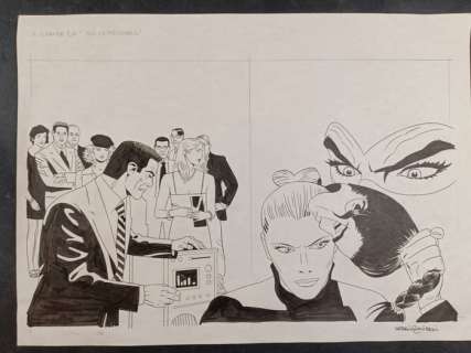 Sergio Zaniboni | Il Grande Diabolik n. 2 - Sergio Zaniboni - Originale di Copertina e Retrocopertina "Giù La Maschera" - Firmato - Page volante - Exemplaire unique - (2010) | Catawiki